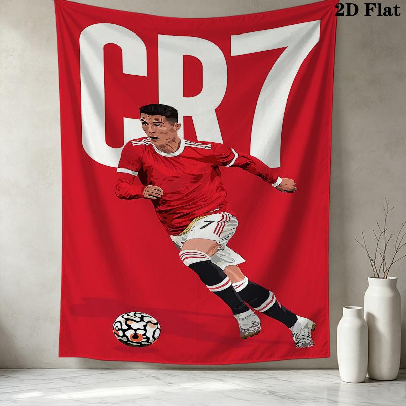 Cr7 Wall Tapestry Aesthetic Wall Hanging Printed Fabric Blanket Decorative Tapestries For Bedroom Living Room Home Decor