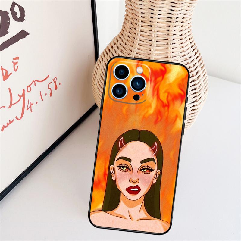 Aesthetic Devil Woman Bad Girl Phone Case For iPhone 17 Pro Max 16 15 11 12 13 14 Pro Max mini 15 16 Plus 16e 17 Air Cover