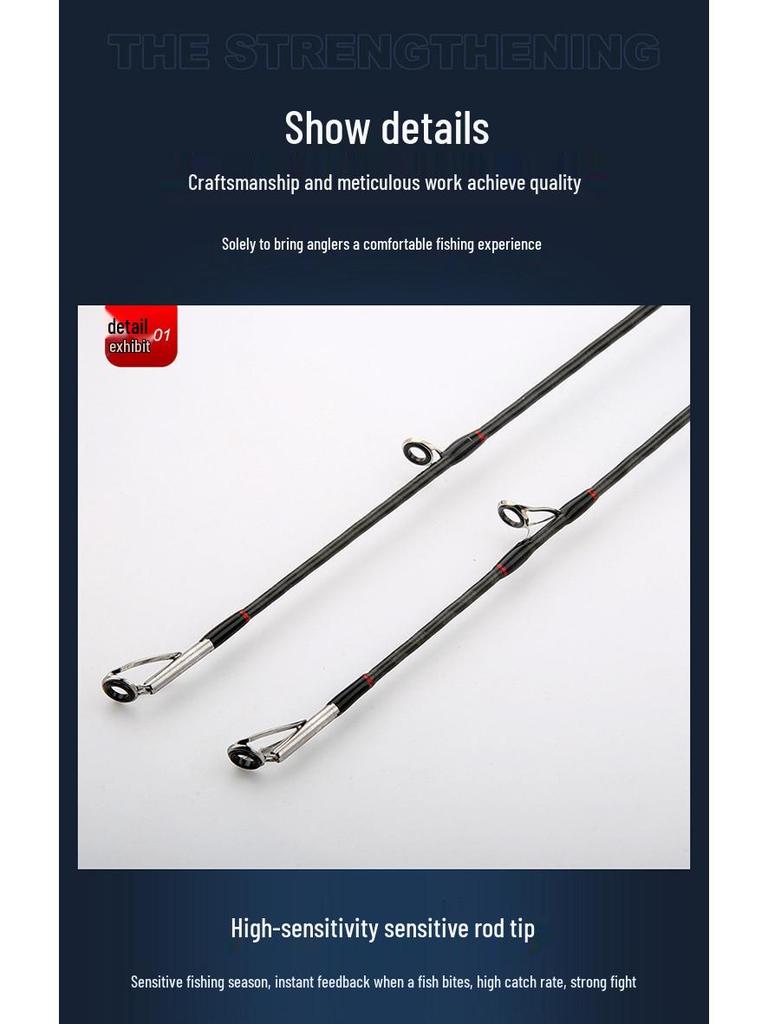 XH Lightweight Thunder Strong Heavy Black Bass Single Long-Cast Fishing Rod Set