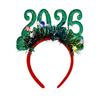 Colorful 2026 New Year Headbands Number Glitter Headwear Star Strip Headband  Christmas Party