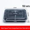 JingJingRS Disposable Rectangular Divided Lunch Boxes