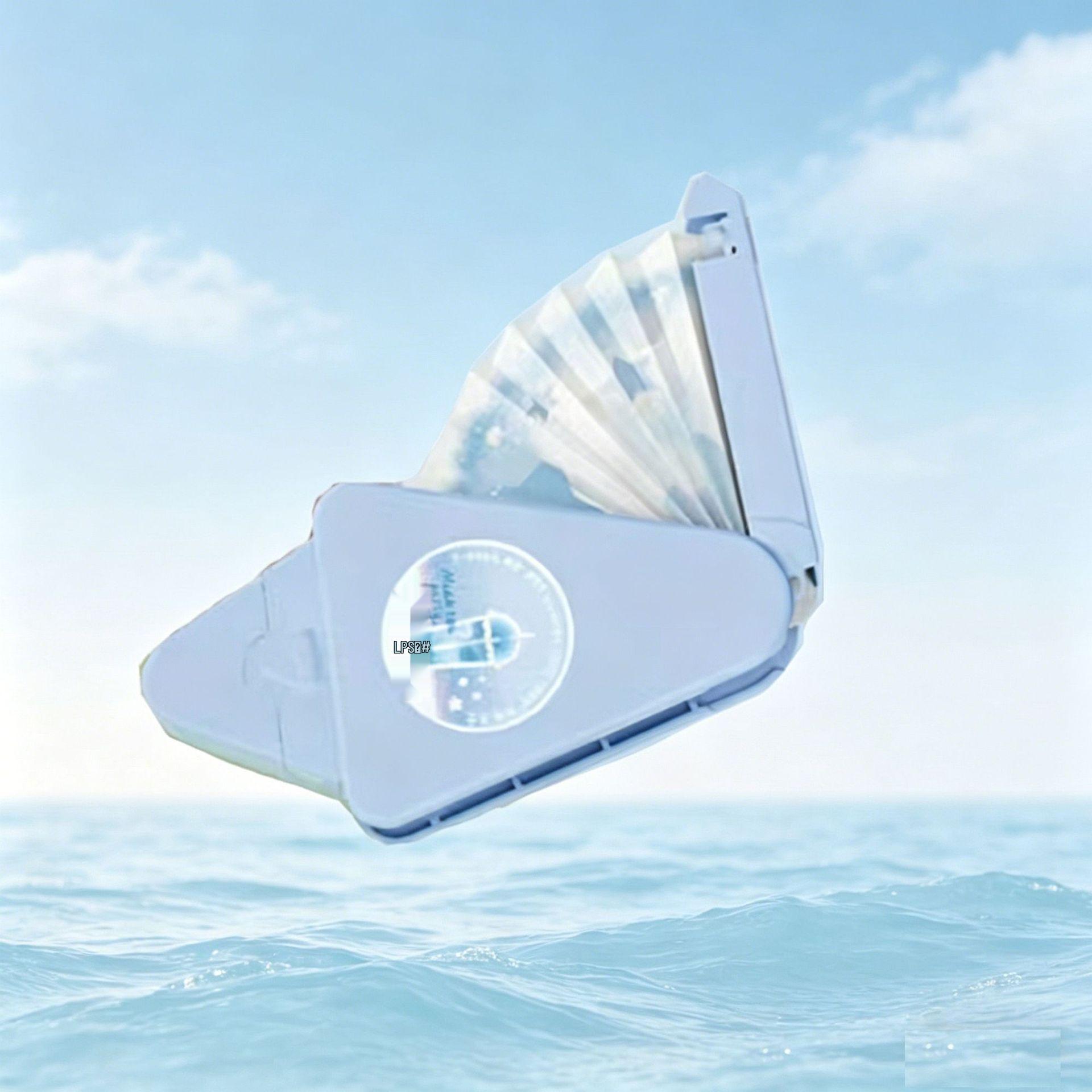Lepusheng Creative Stationery Correction Tape: Large Capacity, Original Paper Color, Summer Fan Design Model 1 синий
