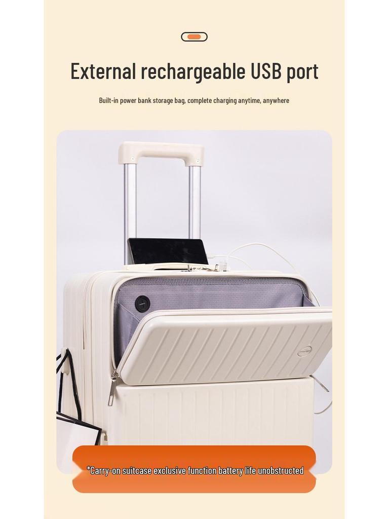 Stylish, Durable Large Capacity Trolley Case with Front Opening & TAS Lock