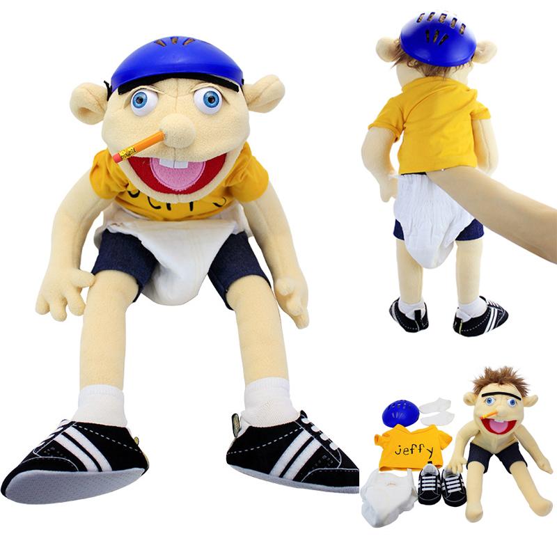 Cartoon Hand Puppet Plush Toy Soft Stuffed Doll Sleeping Pillow Educational Interactive Plaything Birthday Gift For Kids