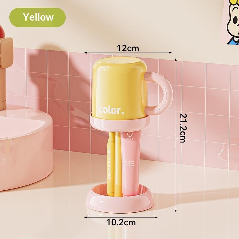 Toothbrush Holder With Dust Cover, Various Colors Drainage Design Plastic Multifunctional Bathroom Totothbrush And Cup Organizer