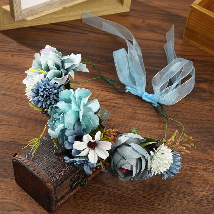 LEVAO New Spring Bridal Wedding Hairband Ladies Sweet Floral Headwear Fashion Corolla Headband Headband Hair Accessories