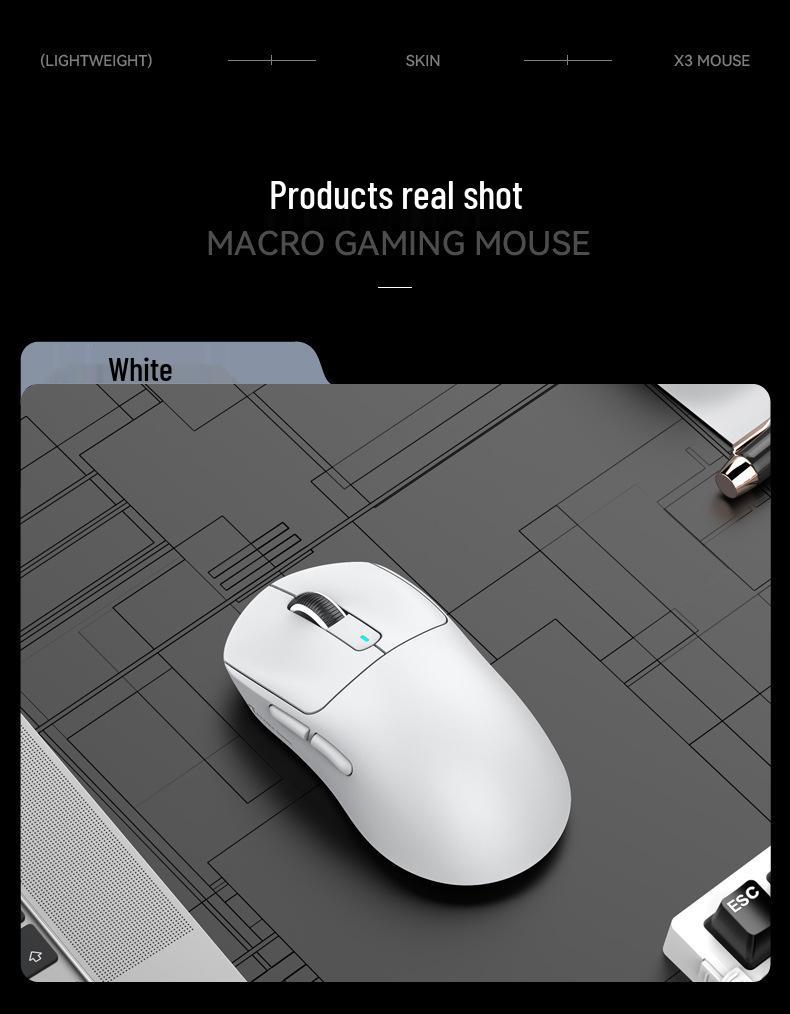 Attack Shark X3 Tri-Mode PAW3395 Wireless Gaming Mouse