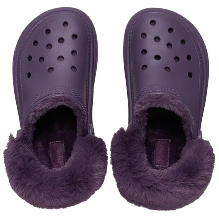 Crocs Eva Fashion Měkké Teplé Dřeváky Dámská Obuv Deep-Iris-Purple 208546-5AS