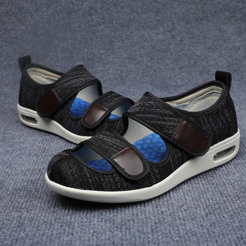 

Очень широкие летние сандалии с нескользящей подошвой для распухших ног с регулируемыми ремешками Size 44