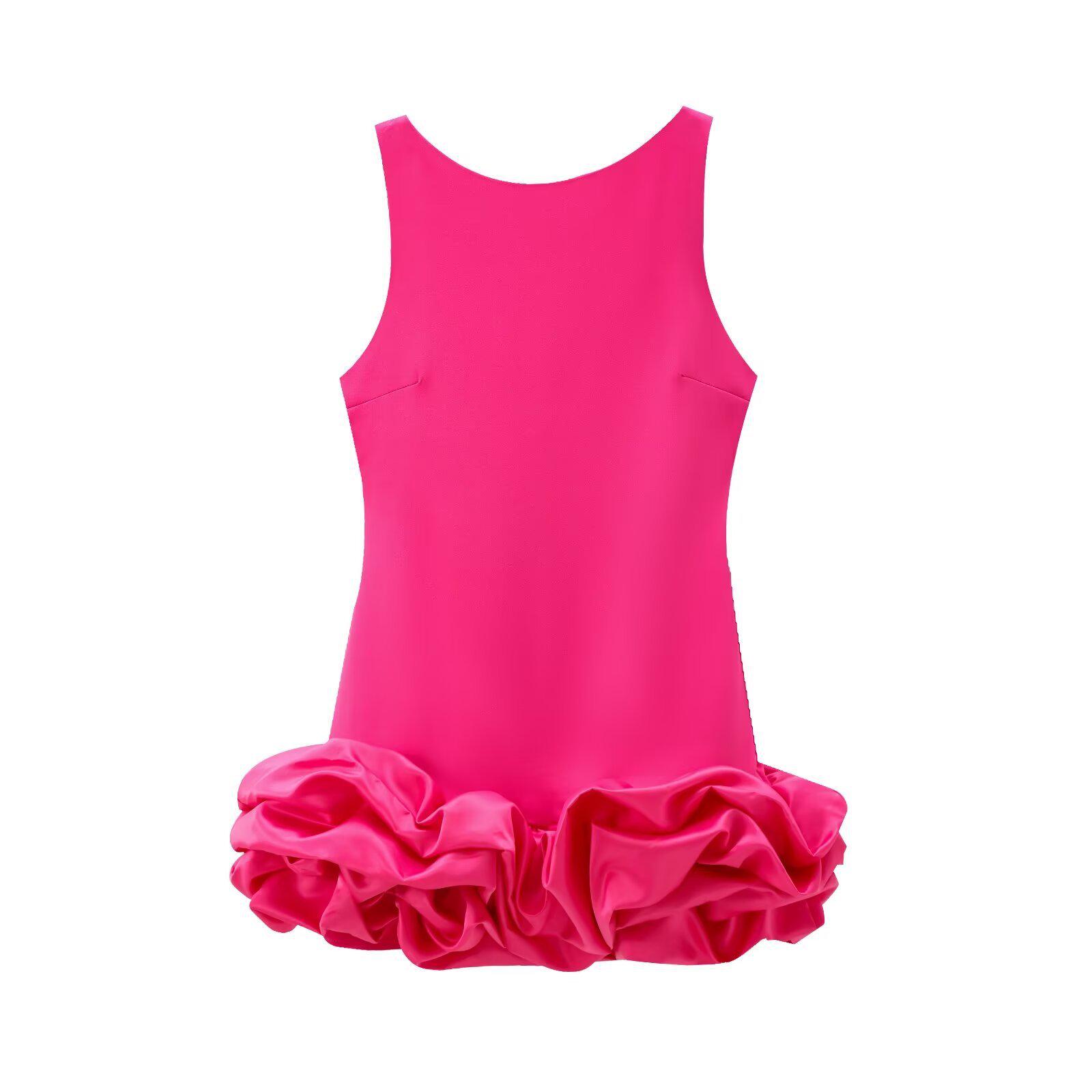 

2024 Осень Женское европейско-американское платье-футляр без рукавов с цветочным принтом и юбкой-буто Extra Small