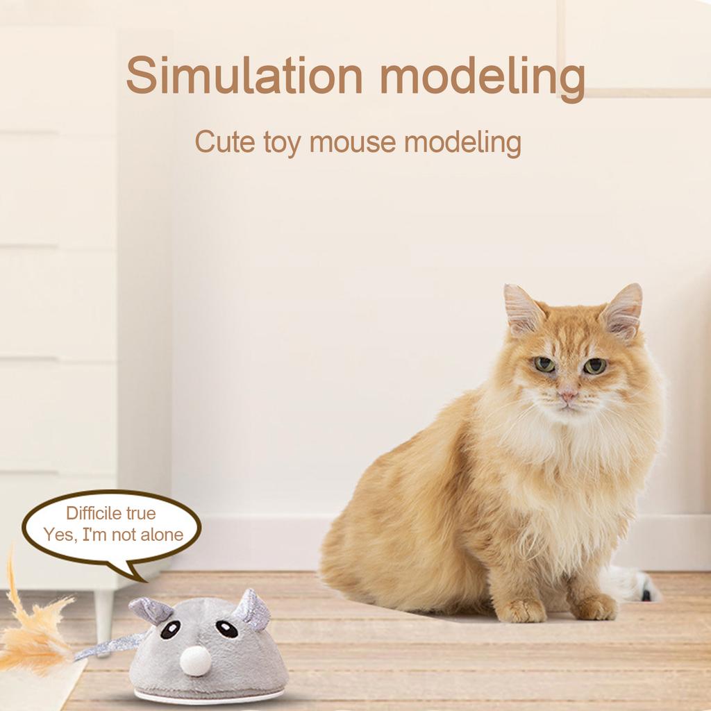 Jucărie Pisică Șoarece Jucărie Electrică Teaser Jucării Pisică Reîncărcabilă USB Jucării Inteligente Interactive pentru Pisici
