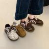 Retro double lace-up niche trendy flat-bottomed comfortable casual shoes autumn new commuting versatile