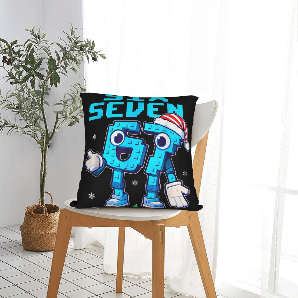 Kissenbezug 67 Six Seven Italienischer Hirnfraß Weihnachten Gaming Meme Niedlicher Kissenbezug für Hochzeitsfeier Heimdekor Kissenbezüge