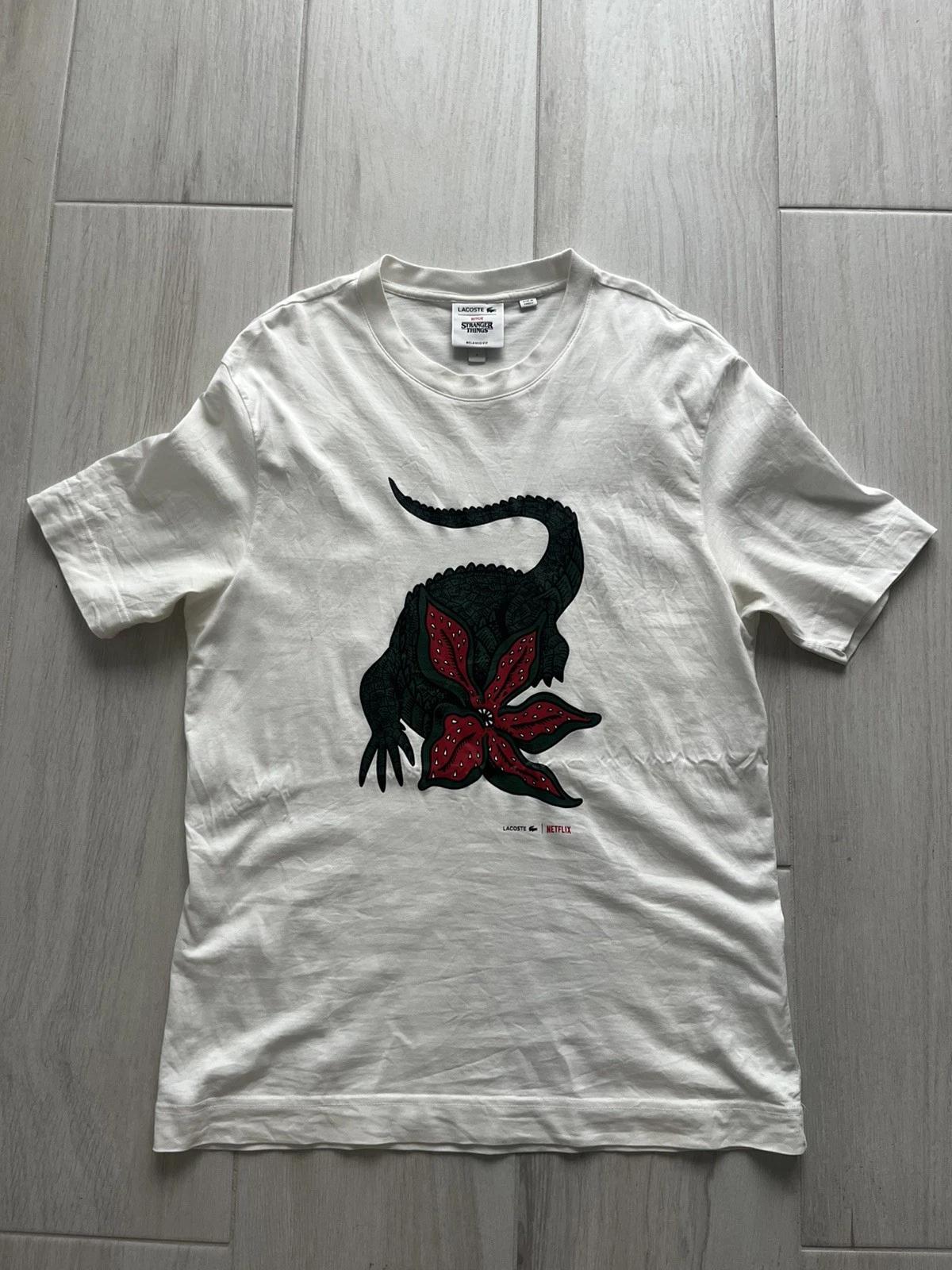 Netflix Stranger Things Demogorgan T Shirt Mens 5 L White Short Sleeve M