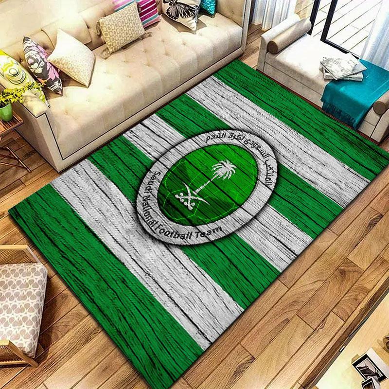 Saudi Arabia National Football Team Carpet Rug for Living Room Bedroom Home Sofa Decoration,Kids Play Non-slip Floor Mat