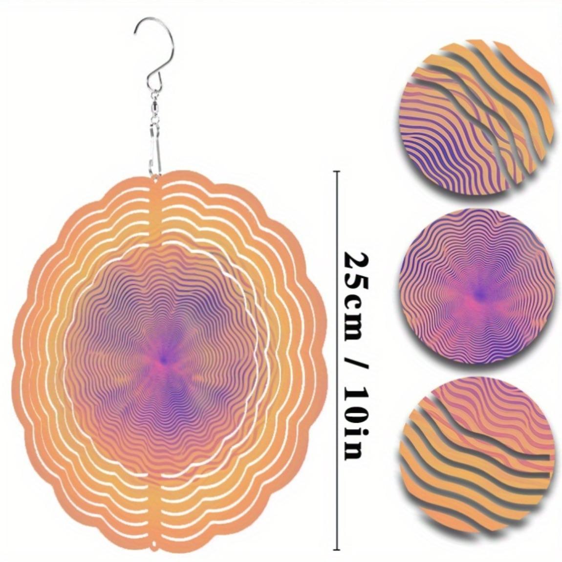 

10-дюймовый цветочный ветряк, вращающийся на 360 градусов, металлический садовый декор для патио, балкона, лужайки, подвесное украшение для улицы, подарок на все сезоны 01A