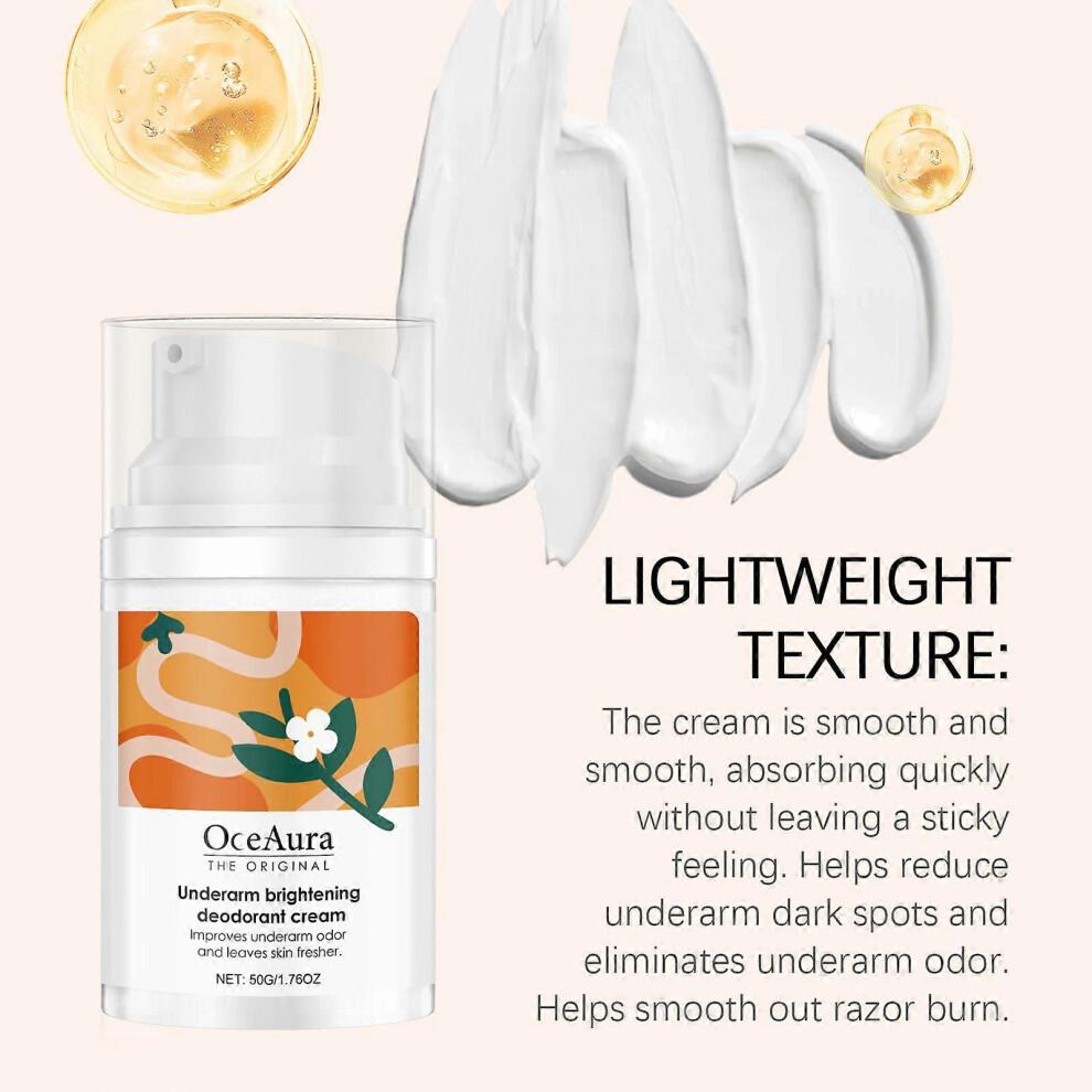 The Original Underarm Brightening Deodorant Cream for Dark Underarms Treatment, Body Odor Eliminator for Women & Men, Ingrown Hair Treatment