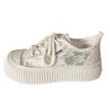 F2410 Mesh Breathable Summer Little White Shoes Women's Shoes 2024 New Bread Shoes Niche Biscuit Shoes Student Board Shoes