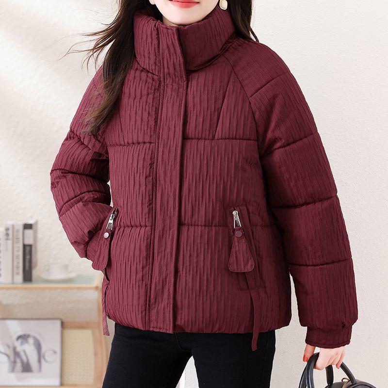 

Winter Coat for Women New Stand Up Collar Down Cotton Fashion Warm Cold Proof Coats Ladies Thick Short Cotton Parka Jackets XXXL