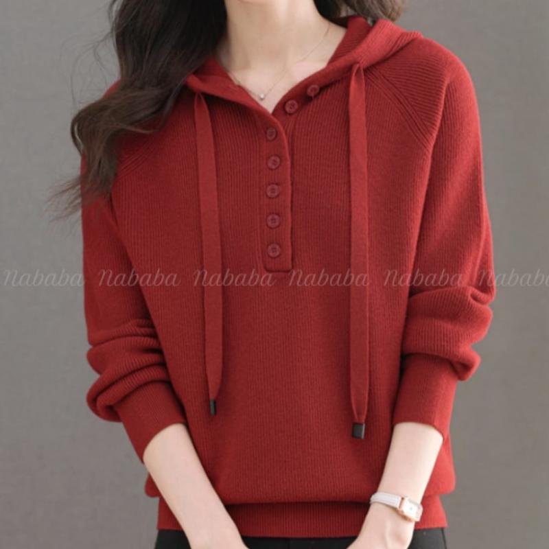 Navava Long Sleeve Hoodie KniT T shirT Nk3210