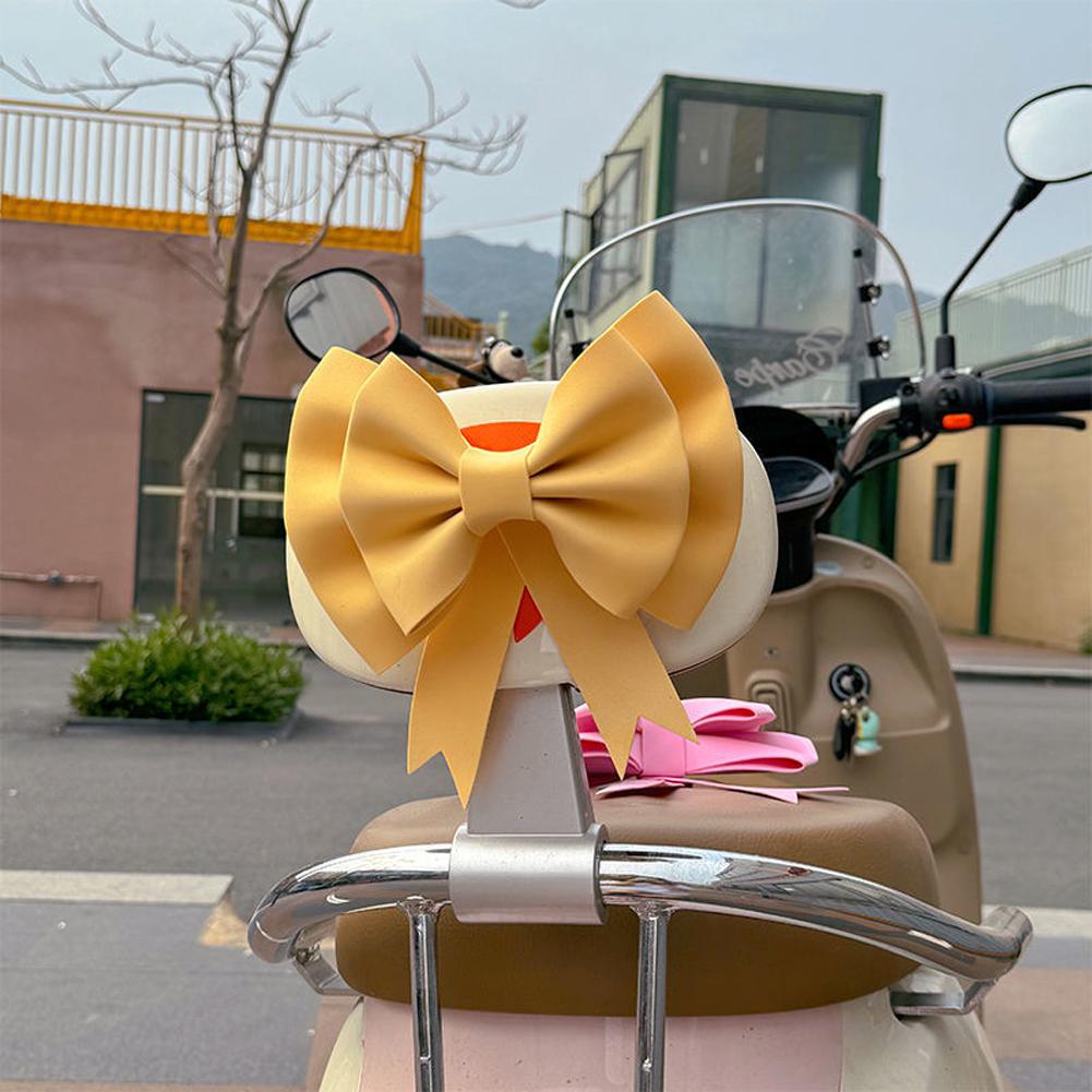 

1 шт., украшение для шлема для автомобиля, мотоцикла, украшение для заднего зеркала электрического велосипеда, PE-бант для мотокросса, наклейка на шлем для бездорожья хаки