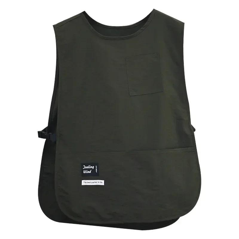 Waterproof Apron Solid Color Vest Style Apron For Cooker Chef And Servers