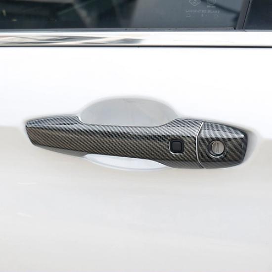 Carbon Fiber Door Handles Cover Trim 8pcs For Mitsubishi Outlander -2025