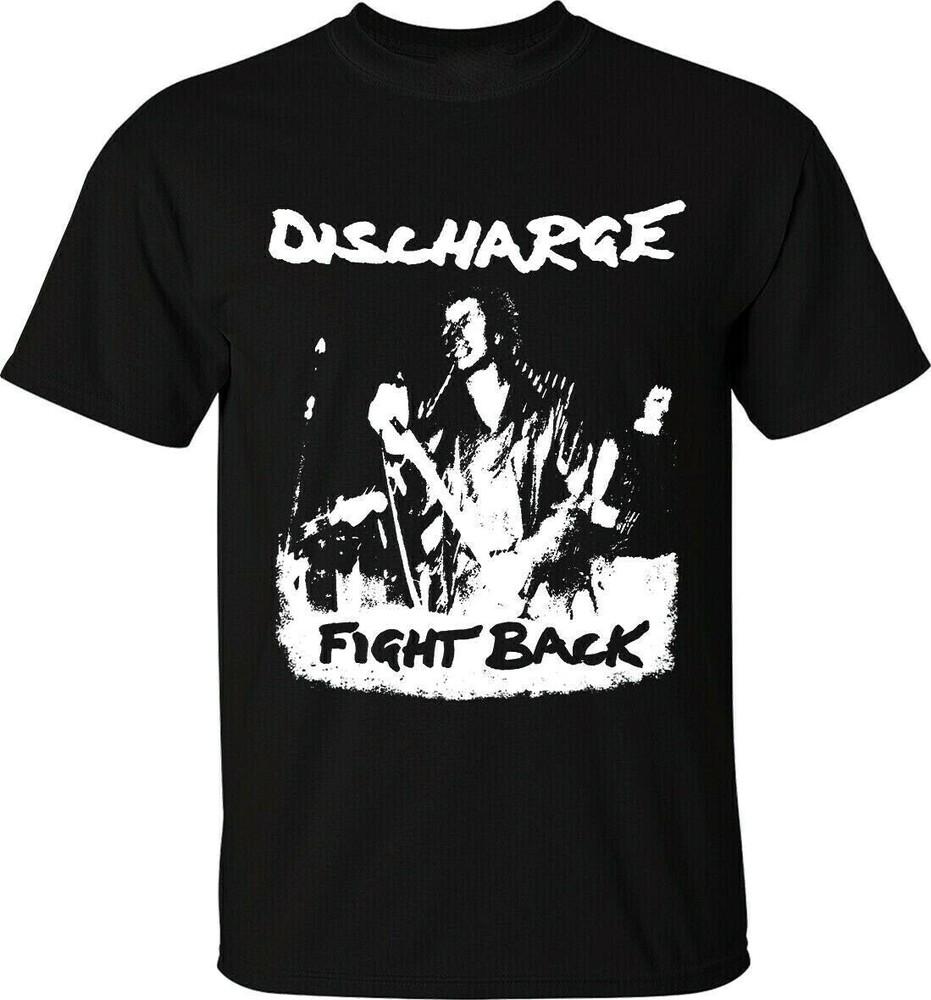 Vintage Discharge Fight Back Cotton Black S234XL Unisex Shirt MM935 Unisex T-Shirt XXL