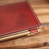 A6 Retro Business Zápisník z pravé kůže - Rostlinně činěná, Ručně vyráběná, Diář s volnými listy