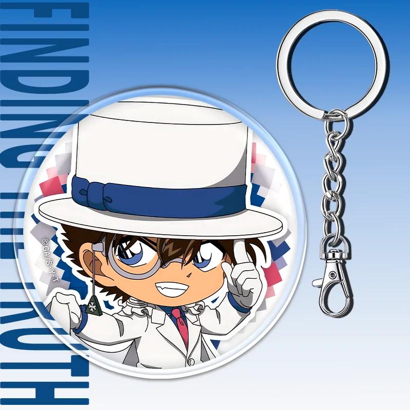 12cm Detective Conan Acrylic Transparent Pendant Car Key Pendant Student Backpack Decoration Fun Cute Cartoon Children's Gift