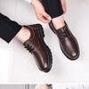 Men's Leather Shoes Trend Round Toe Wide Foot Formal Wear Business Casual Men's Shoes