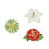 Decorative Brooch Enamel Flower Design Zinc Alloy Brooch Pin Clothing Bags Suit Lapel Badge Versatile