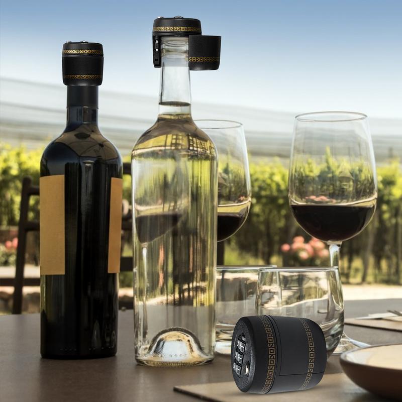 1 Stück Zahlenschloss für Wein-Spirituosenflasche Weinflaschenverschluss Flaschen-Passwort-Code-Schloss für Flaschen zwischen 26-28 mm