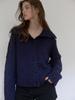 Asula Cozy Highneck Cardigan (Navy)