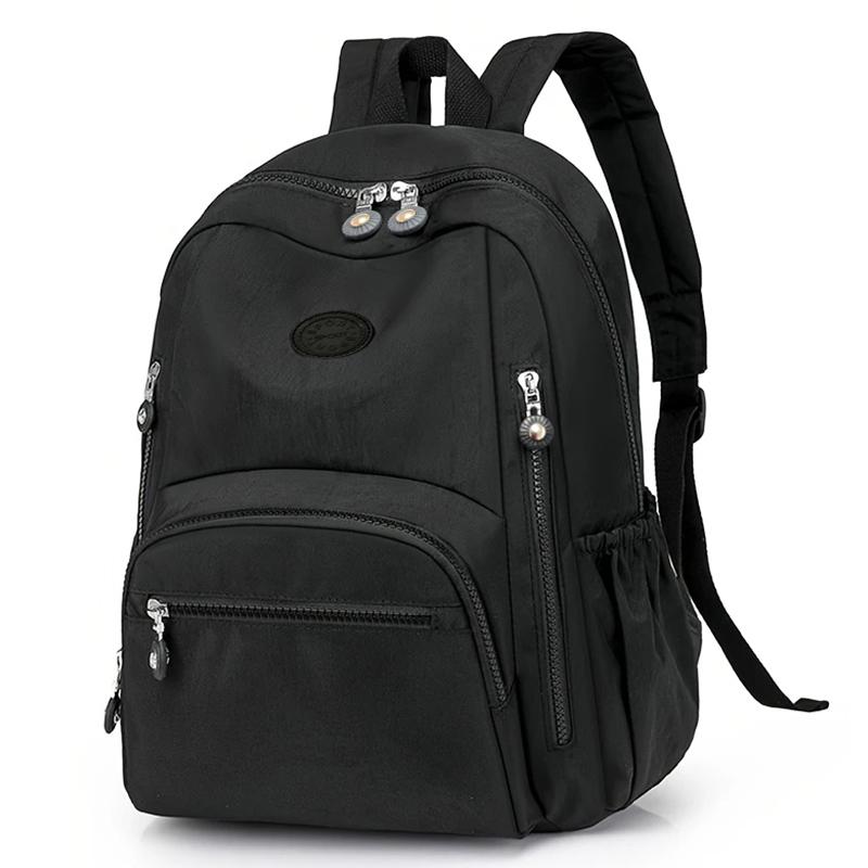 

Neutral Color Schoolbag For Both Men And Women, Dual Shoulder Backpack, Travel And Commuting Backpack, Simple Design Backpack