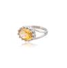 Citrine Gemstone Ring: 925 Sterling Silver Statement Ring