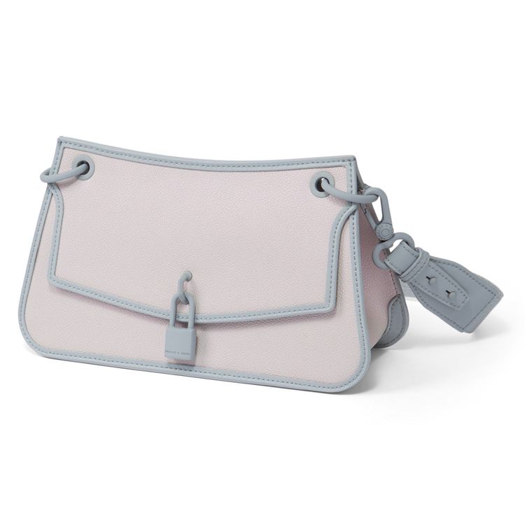 Charles & Keith Metal Lock Decorative PU Handbag Shoulder Bag Crossbody Bag Regular Women Handbags CK2-50781691