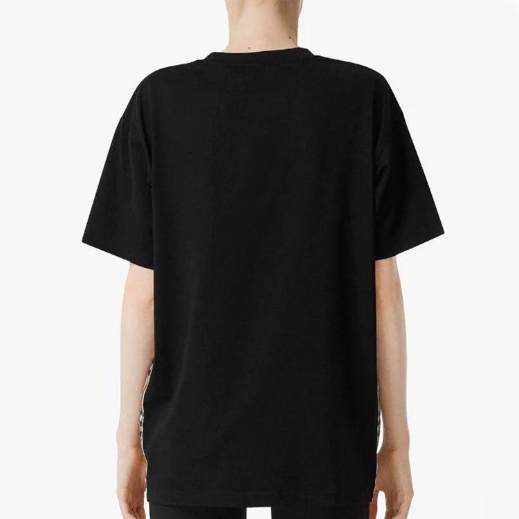 Burberry Women'ss Vintage Check Panel T shirt Black 8024545