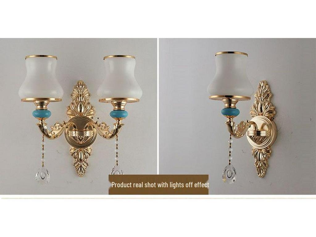 European Crystal Wall Sconce for Living Room, Bedroom, Stairway, and Aisle