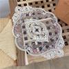 1 Pcs French Oval Lace Embroidered Coaster Bedroom Study Kitchen Cup Table Mat Food Fruit Plate Cover Cloth Christmas Decoration