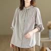 Shirt for Women Summer Plaid Cotton Loose Casual Long Sleeve Soft Loose Shirt Jaket Top