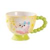 Hand-painted Ceramic Cup Cute Creative Bead Handle Breakfast Cup High Value Large Capacity Milk Oat Cup Drinking Cup