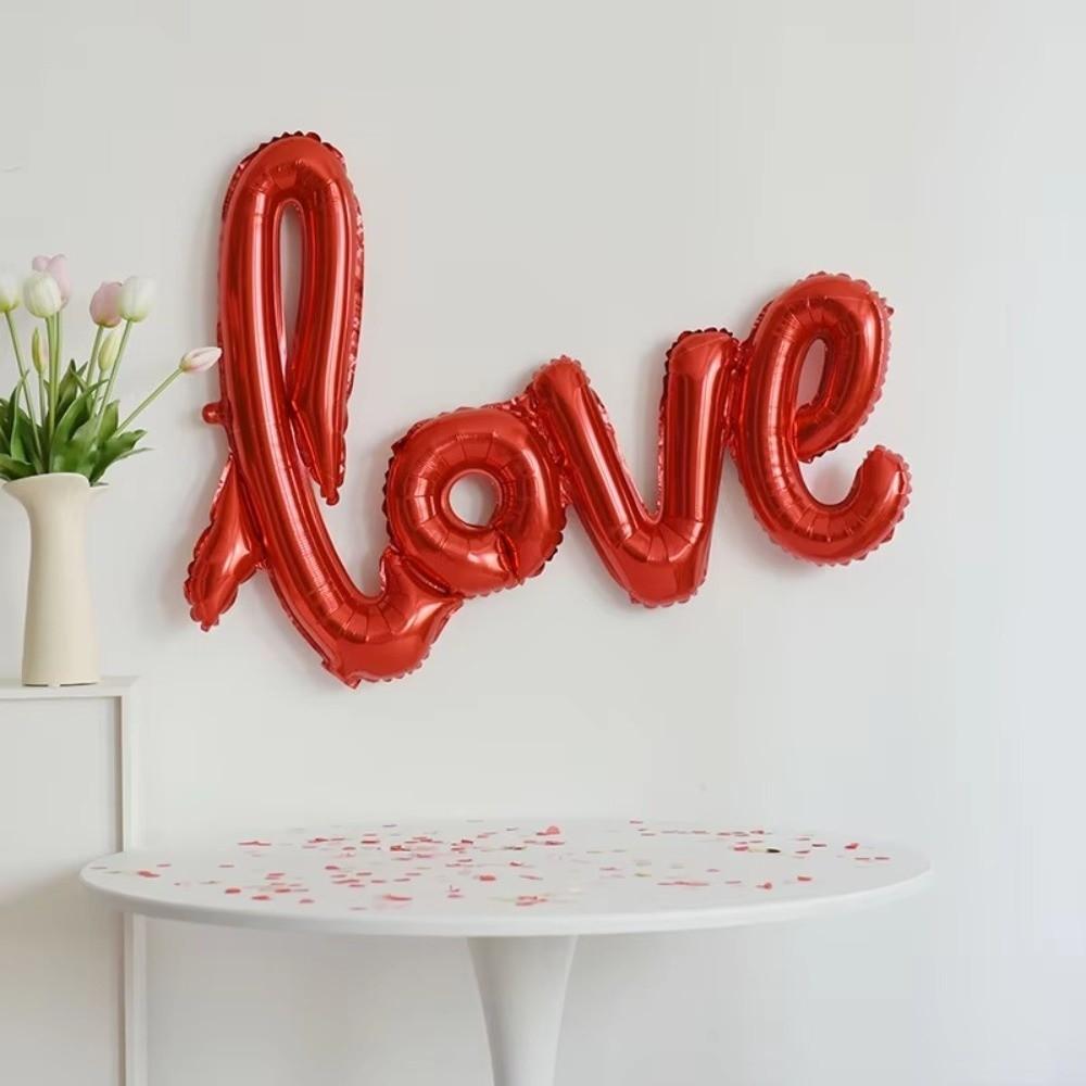 Love Heart Shaped Valentine's Day Balloon DIY Aluminum Film Aluminum Foil Balloons Large Inflatable Love Balloon Valentine's Day