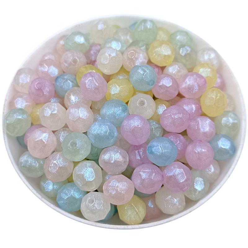 

100 шт., 10 мм, акриловое изготовление, круглые свободные бусины-разделители для одежды, бусины ручной работы, ювелирные изделия, оптовая продажа, ожерелье, новый браслет разноцветный