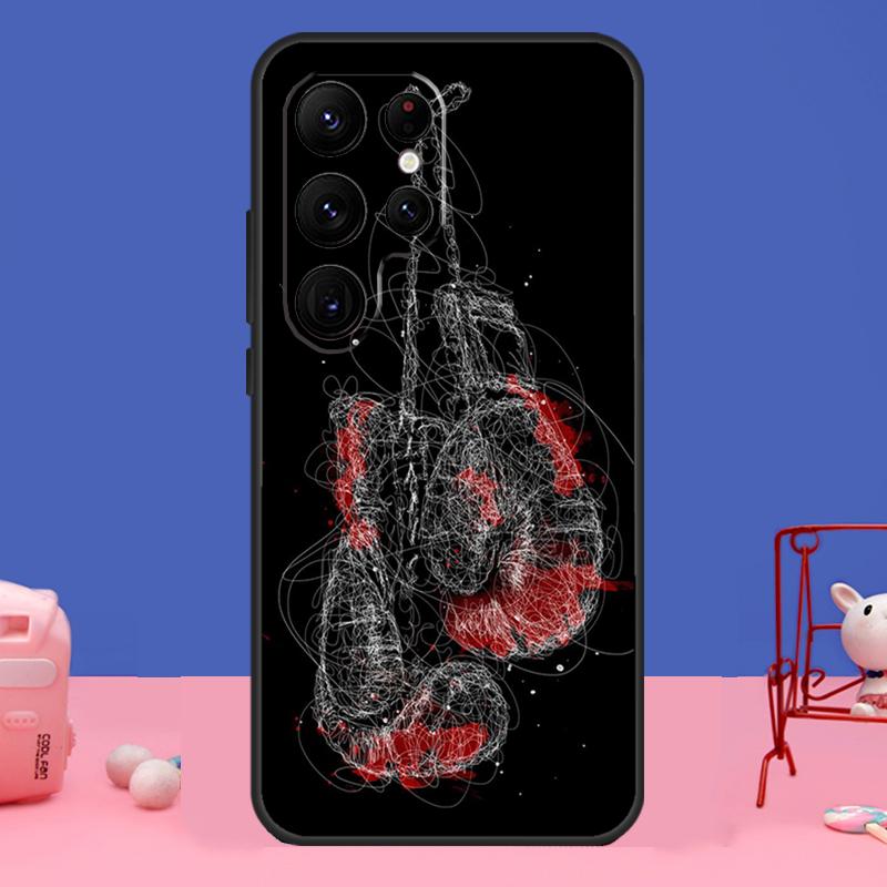 Boxing Gloves Case For Samsung Galaxy S23 S22 S24 Ultra S8 S9 S10 Plus Note 10 20 Ultra S20 S21 FE Cover