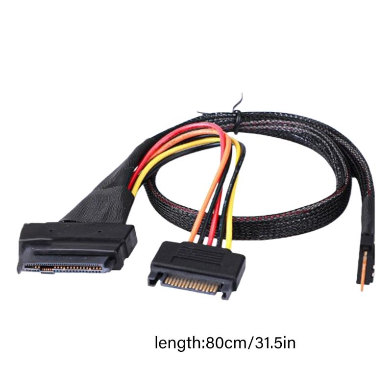 SASs SFF8654 SFF8639 Converters Cable With Premium Shield PVC Construction for Stable Signal Transmission