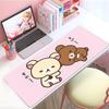 Cute Adorable Cartoon Rrilakkuma Mouse Pad Large Thick Desk Pad Stitched Edges Gaming Mouse Mat For Pc