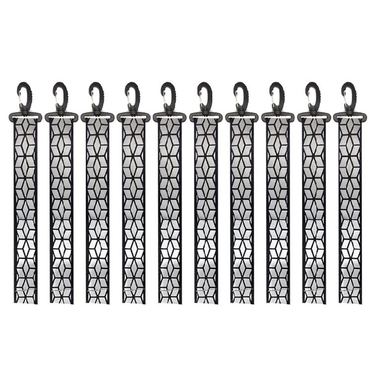 Reflektierende Streifen Anhänger Schlüsselanhänger Nacht Hochglanz Sicherheitsmarkierung Aufhänger Schlüsselanhänger