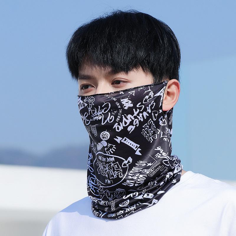 Unisex UV Protection Breathable Face Mask & Neck Gaiter with Ear Loops for Summer Cycling