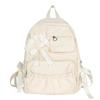 Sweet Bowknot College Student School Bags Contrasting Color Nylon Backpack for Junior High School Student Large Capacity Teenager Girl Shoulders Bag